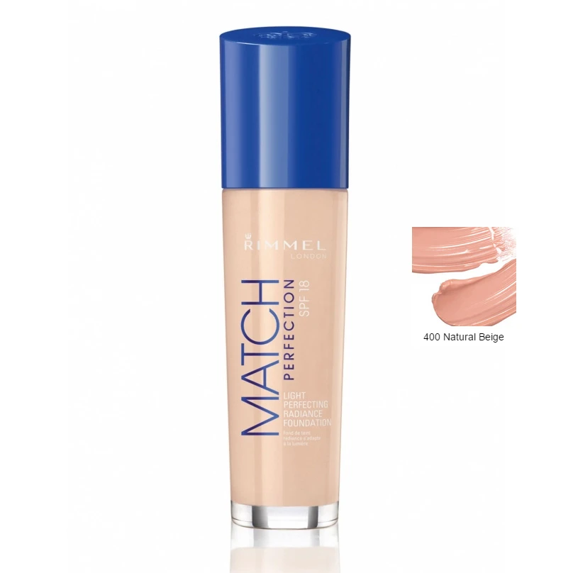 Rimmel MATCH PERFECTION Fondotinta Fluido 400 Natural Beige 3 Rimmel MATCH PERFECTION Fondotinta Fluido 400 Natural Beige