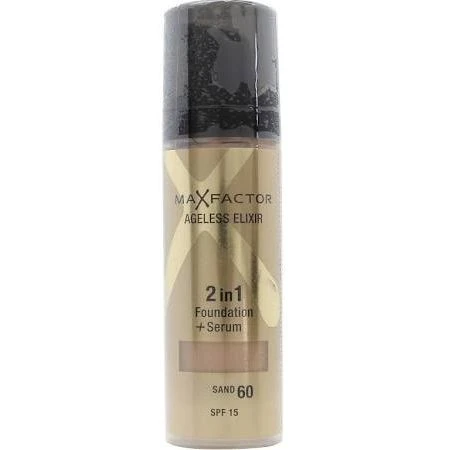 Max Factor Ageless Elixir 2 In 1 Foundation + Serum 30ml Sand 60 3 Max Factor Ageless Elixir 2 In 1 Foundation + Serum 30ml Sand 60