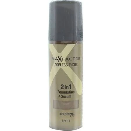 Max Factor Ageless Elixir 2 In 1 Foundation + Serum 30ml Golden 75 3 Max Factor Ageless Elixir 2 In 1 Foundation + Serum 30ml Golden 75