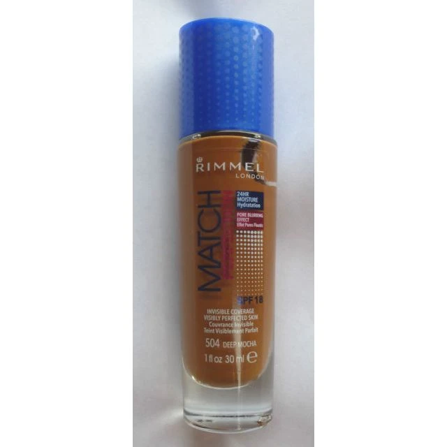 Rimmel Match Perfection Fondotinta 30 Ml 504 Deep Mocha 3 Rimmel Match Perfection Fondotinta 30 Ml 504 Deep Mocha