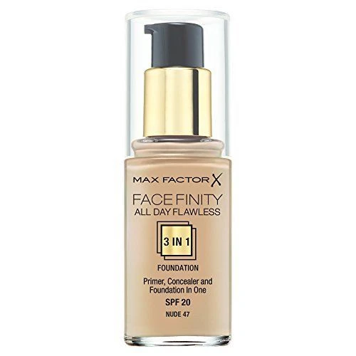 Max Factor Facefinity All Day Flawless 3 In 1 Fondotinta SPF20 30 Ml 47 Nude 3 Max Factor Facefinity All Day Flawless 3 In 1 Fondotinta SPF20 30 Ml 47 Nude