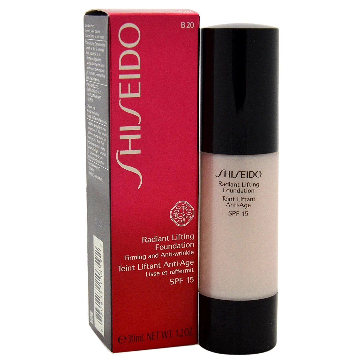 Shiseido Radiant Lifting Fondotinta 30 Ml SPF15 B20 Natural Light Beige 3 Shiseido Radiant Lifting Fondotinta 30 Ml SPF15 B20 Natural Light Beige