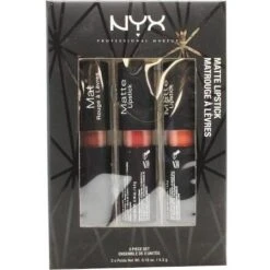 NYX Matte Rossetto Gift Set 06 1 X Maison + 1 X Eurotrash + 1 X Bare With Me